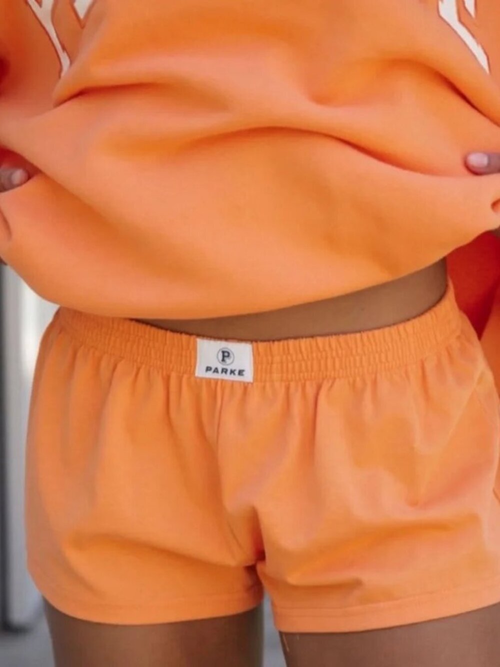 Parke Heritage Cotton Boxer Shorts - Creamsicle - Size XS